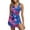 Multi-color#4, variant on VBTAPA One Piece Swim Dress Swimsuits for Women Floral Print Bathing Suits Tummy Control Swimwear Beach Resort Wear Clearance Sale Multicolor XL