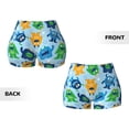 thumbnail image 6 of Yiaed Cartoon Monster Print Women's Athletic Shorts Running Shorts Sporty Short High Waisted Elastic Workout Shorts for Yoga Gym Running & Sports -XX-Large, 6 of 8