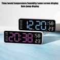 thumbnail image 6 of Multifunctional Digital Clock with 10 x 1.4 x 3 inch Display, Shows Time Date Week and Temperature, Ideal for Bedroom Desk or Office, 6 of 7