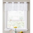 thumbnail image 2 of THD Serena Faux Linen Textured Semi-Sheer Grommet Window Valance Topper for Kitchen & Basement Windows- 54 W x 18 L, 2 of 31