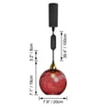 thumbnail image 3 of FSLiving Adjustable Height Juno Track Light Pendants Full Spectrum AUTO 10W Plant Growing Lamp Deepred Water Ripple Glass Globe Timer for Indoor Planting Basil Kitchen Green House, Customizable, 3 of 9