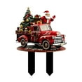 thumbnail image 1 of Letrero navideño de Papá Noel para jardín, decorativo, con toma de tierra, acrílico, para decoración navideña al aire libre, para patio, y céspe, 1 of 8