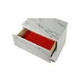 thumbnail image 2 of Mist modern style  Nightstand made with Wood Lacquer & Marble Detailing in White, 2 of 5