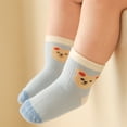 thumbnail image 4 of Calcetines neutros para bebés, calcetines de malla fina de algodón suave con tobillo para bebés pequeños de verano para niñas y niños, 5 pares, talla M, 4 of 7