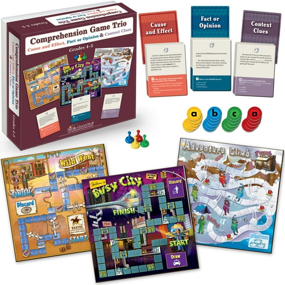 Really Good Stuff Jeu de Compréhension en Lecture Trio : Idée Principale, Résumé et Inférence - 2e-3e Année - Activités d'Apprentissage, Fournitures pour l'École à la Maison