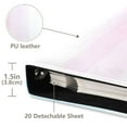 thumbnail image 3 of FORMRS 3 Ring Photo Album 4"x6" Self Adhesive Large Capacity PU Leather Cover, Light Blue Stripes, 3 of 8