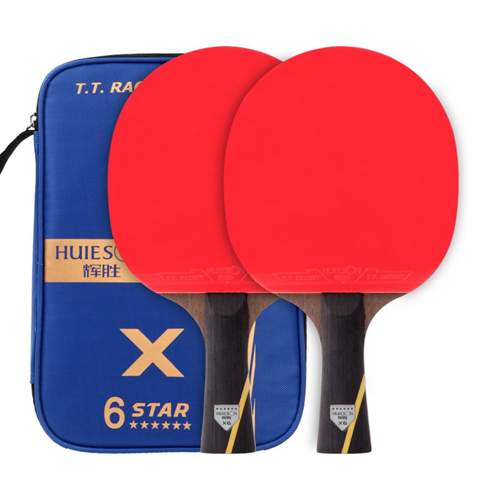 Table Tennis Paddles 6 Stars Training Carbon For Ping Pong Rackets Set Of 2