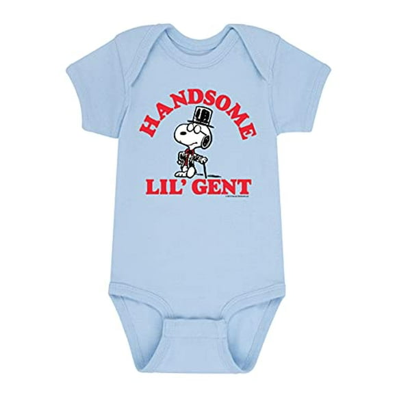 Peanuts - Handsome Lil' Gent - Infant One Piece - Size 6 Months Light Blue