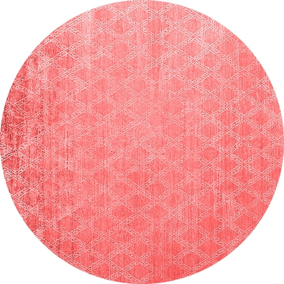 Ahgly Company Indoor Round Oriental Red Industrial Area Rugs, 8' Round