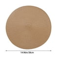 thumbnail image 3 of Napperon Tapis de Table Décoratif Rond Isolant pour Table à Manger - Ensemble de 4 Napperons de Style Occidental en PP, 3 of 7