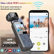 MARVUE 4K Body Camera with External Microphone, 270° Rotatable Mini Video & Audio Pocket Camera Ideal for Outdoor, Bike, Travel, 32GB Included