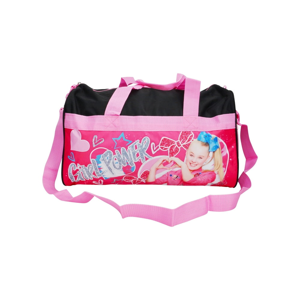 Girls JoJo Siwa Duffel Bag 18" Girl Power Purple Pink