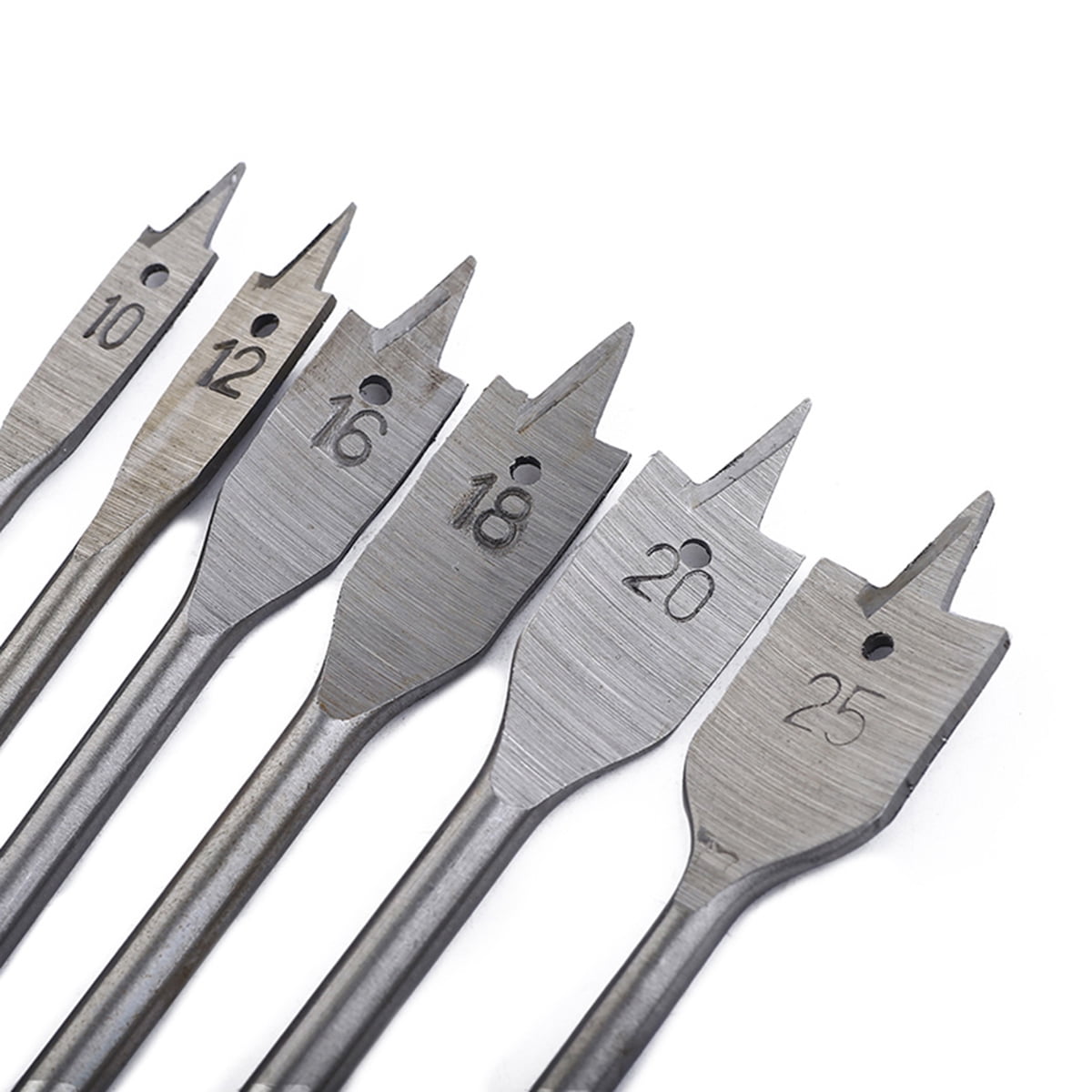 BESTYASH 6-Piece Wood Spade Drill Bit Set - Steel Bits for Accurate and Efficient Wood Drilling Projects