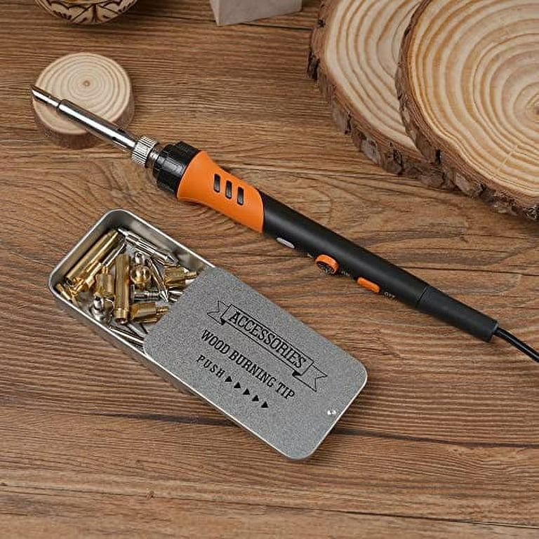 7PCS Wood Burning Kit with Soldering Iron, 40W Wood Burning Pen,  Professional Engraving Electric Carving Pyrography Tool for DIY Creation,  Embossing