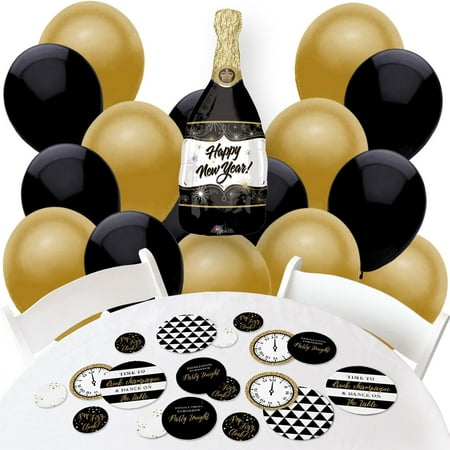 New Year's Eve Gold, Black, and White Decoration