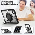 thumbnail image 7 of Case for iPad Pro 11 (M4/M5) 2024/2025 with 360 Rotating Stand, Shoulder Strap, Heavy Duty Shockproof Cover, Transparent, 7 of 7