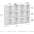 thumbnail image 6 of Jpiziso 12 Cube Storage Organizer 47.72" x 9.45" x 35.98" Bookcases with Closed Back for Home Office, Living Room, Bed Room White, 6 of 6