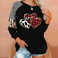 thumbnail image 6 of Going Out Tops for Women Viikei Womens Blouse Long Sleeve,2025 Fall Womens Tops Plus Clearance,Women Valentine's Day Love Print Raglan Long Sleeved Hooded Sweatshirt Multicolor XXXXL, 6 of 6