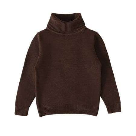

Honeeladyy Winter Coats Infant Toddler Baby Girl Boy Knit Sweater Pullover Sweatshirt Warm Long Sleeve Shirt Tops Knitted Fall Winter Clothes Brown Sales