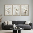 thumbnail image 5 of Beige Floral Wall Art Neutral Flower Wall Decor for Living Room Bedroom Dining Room 16x24 Inch Set of 3, 5 of 7