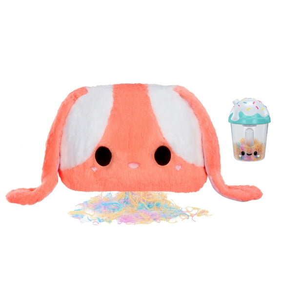 Fluffie Stuffiez Plush Pillow Fight Plush Bunny, Ultra Soft Fluff with Huggable Asmr Interactive Play and Easy Cleanup with Character Vacuum
