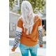 thumbnail image 1 of ABPHQTO Top de cuello redondo con diseño de leopardo y bloques de color Pumpkin Spice Addict para mujer, 1 of 5