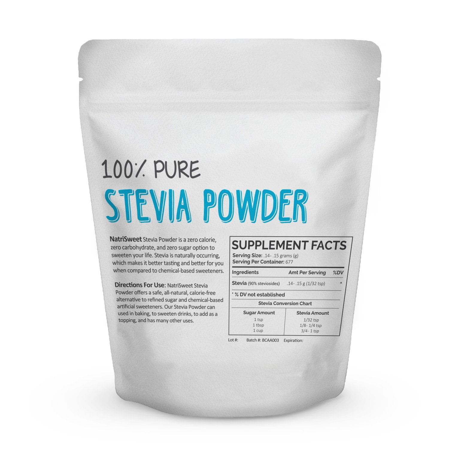 4oz Premium CCnature NEW Stevia Powder Natural Sweetener 0 Cal Sugar Substitute 