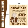 thumbnail image 2 of Gifts for Dad - Father''s Day, Christmas, Birthday Gifts for Dad from Daughter, Son, Funny Gifts for Husband from Wife, New Dad, Bonus Dad, Stepdad Gifts - Fleece Throw Blankets 50x60 in, 2 of 6