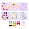 thumbnail image 1 of Baohd 6pcs Birthday Gift Sewing Kit For Fine Motor Skills Development In Children Thread Board animal, 1 of 6