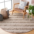 thumbnail image 2 of SAFAVIEH Natura Oralee Geometric Cotton Area Rug, Grey/Ivory, 6' x 6' Round, 2 of 8
