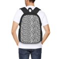 thumbnail image 6 of Vsdgher Weave Geometric Print Backpack for Women Men School Bookbag with Laptop Compartment for College Work Travel, Simple Fashion Casual Daypack, Fit 15" Laptop, 6 of 8