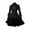 Black, variant on Lindreshi Plus Size Dresses for Women on Women Gothic Plus Size Prom Dresses Medieval Long Sleeve Round-Neck Dress