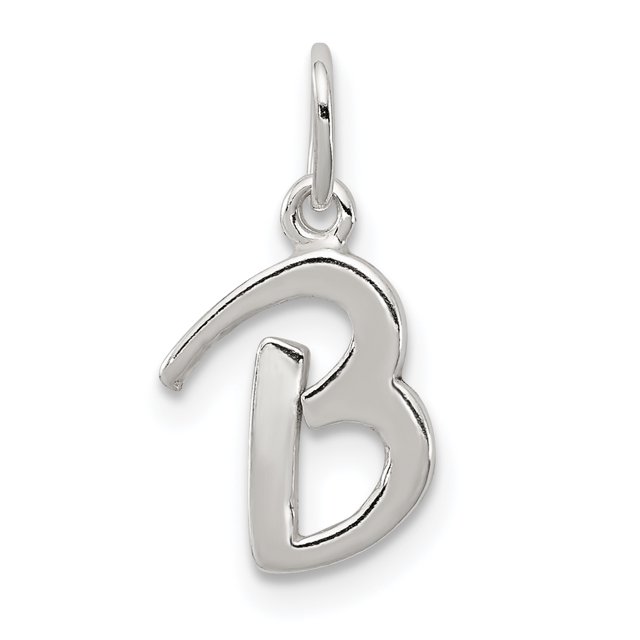 Pendentif Charme Collier Monogramme Initiale Lettre B en Argent Sterling 925