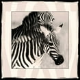 thumbnail image 2 of Parker Nature Photography, Frank and Susann 26x26 Black Ornate Wood Framed with Double Matting Museum Art Print Titled - Zebra Enchantment 1, 2 of 4