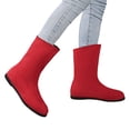 thumbnail image 3 of Bmisegm Bottes Courtes à Talon Bas Rétro Noir pour Femmes Nouvelles Bottes Simples Printemps et Automne Bout Rond Semelle Plate Bottes Élastiques Bottes Slim Chaussures Bottes pour Femmes Rouge 9, 3 of 8