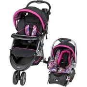 Angle View: Baby Trend EZ Ride 5 Travel System, Floral Garden Pink