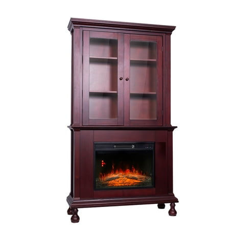 Decor Flame Electric Fireplace with 67inch High (Best Wood For Mantle)