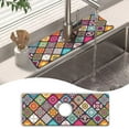 thumbnail image 1 of Kitchen Sink Splash Guard Faucet Mat 15" X 5.5" Mandala Absorbent Fast Drying Mat Faucet Draining Mat Sink Splash Guard Behind Faucet Drip Catcher for Kitchen Bathroom, 1 of 5