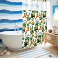 thumbnail image 5 of No Hook Shower Curtain, Saint Patrick's Day Shower Curtains for Bathroom with See Through Top Window, Gnomes Hats Boots Clovers Leaves Waterproof & Washable Bath Curtain Stand Up Stall 36"x72", 5 of 9