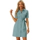 thumbnail image 1 of Vestido camisero de algodón Allegra K Menta Verde S, 1 of 5