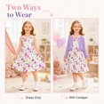 thumbnail image 4 of Lanbubble Toddler Girls Dresses with Ruffle Cardigan, 2‑Piece Fall Outfits for 3‑7T, 4 of 9