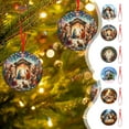 thumbnail image 2 of Lilixerw 3.15 inch Religious Christmas Wooden Hanging Ornament,The Birth of Jesus Christian Christmas Decorations for Christmas Decor, 2 of 9