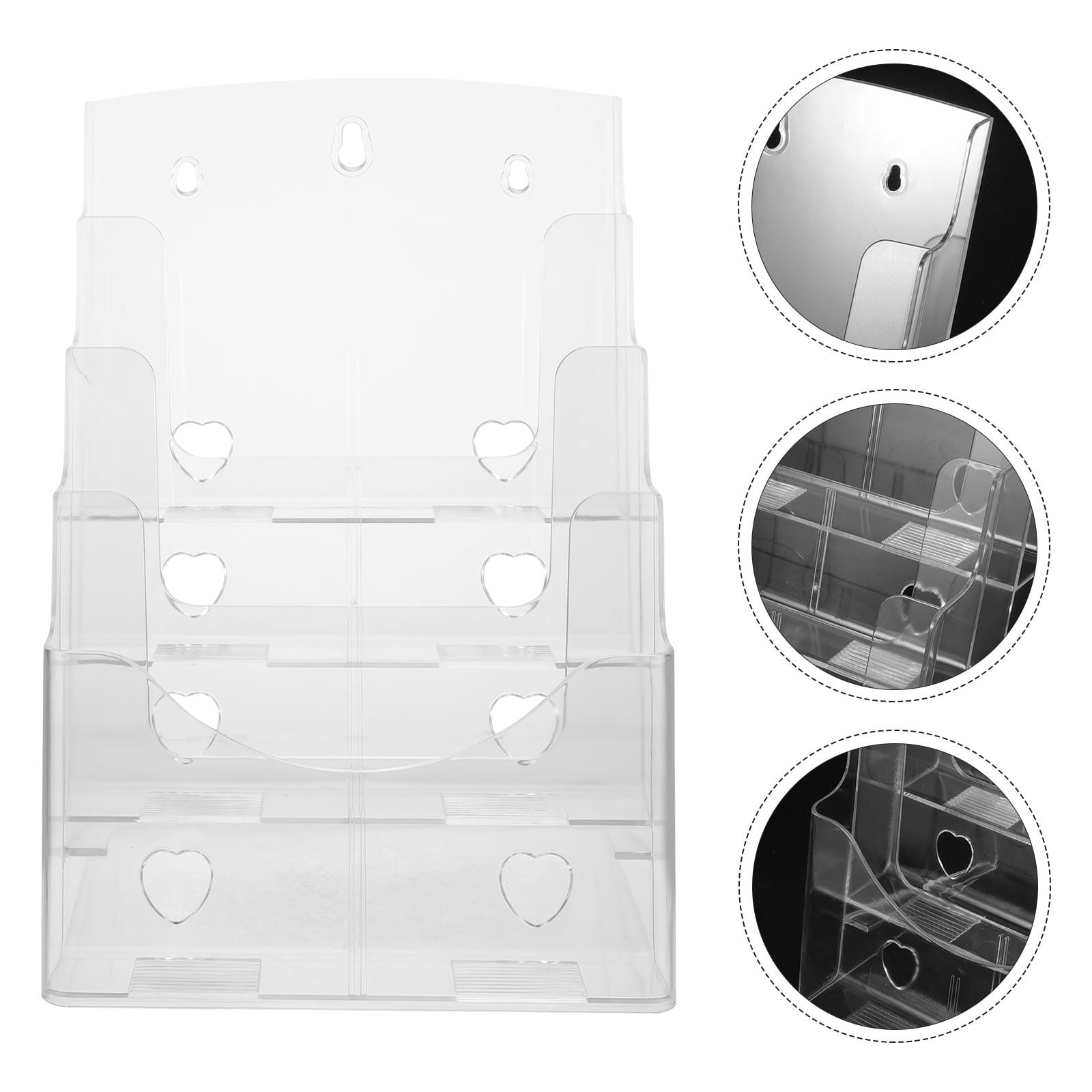 OFFIGAM Premium Transparent 4 Slot Document Organizer for Desktop Paper and Folder Storage