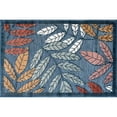 thumbnail image 3 of 2x3 Water Resistant, Small Indoor Outdoor Rugs for Patios, Front Door Entry, Entryway, Deck, Porch, Balcony | Outside Area Rug for Patio | Dark Blue, Floral | Size: 1'11'' x 3', 3 of 7