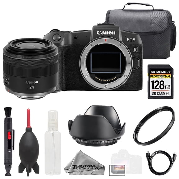 Canon EOS RP Camera   RF 24mm f/1.8 Macro IS STM Lens  128GB  Bag  UV Filter- Basic Kit (International Version)