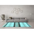 thumbnail image 3 of Ahgly Company Indoor Rectangle Abstract Light Blue Contemporary Area Rugs, 5' x 7', 3 of 4