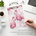 thumbnail image 4 of Acrylic Writing Board Gold 12.5*9 Inch Clipboards Transparent Acrylic Material Suitable For Office Classroom Teachers Fashion Bloggers Stationery Enthusiasts Two Pink Flamingos, 4 of 9