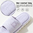 thumbnail image 3 of CHICVOMEY Slippers for Women Cozy Soft Lightweight Slip-On House Slippers Linen Cotton House Shoes with Memory Foam for Bedroom Indoor Slippers, 3 of 9