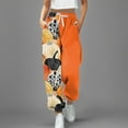 thumbnail image 2 of adviicd Womens Joggers with Pockets 2025 Halloween Trendy Baggy Sweatpants Pumpkins Print Lightweight Fall Outfits (Orange, XXL), 2 of 5