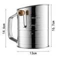 thumbnail image 6 of Reheyre Semi-Automatic Handheld Flour Sifter - Hand-Crank Sieve - Stainless Steel - Graduated - Inclined Mouth - Flour Sieve - Kitchen Gadget, 6 of 8